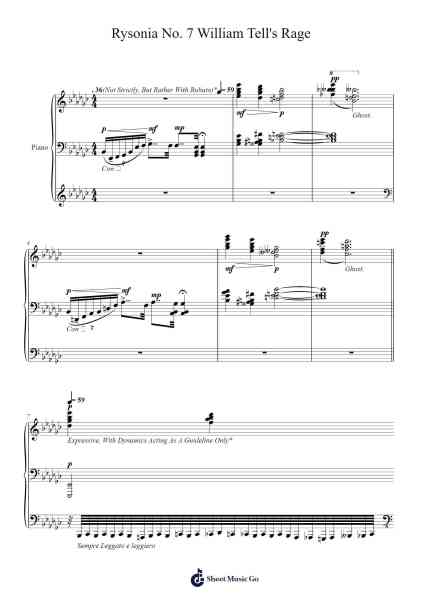 Rysonia No. 7 "William Tell's Rage" Sheet Music by Lionelclife Rhyschard-Arr.Brucefe Payjim