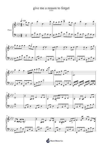 give me a reason to forget Sheet Music by Emily Lee-Arr.Peay