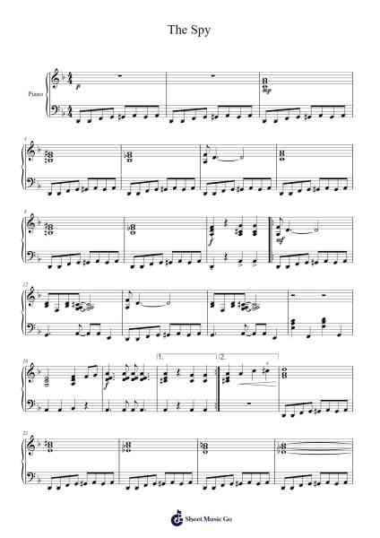 The Spy Sheet Music by Nancy Faber-Arr.Toddgail