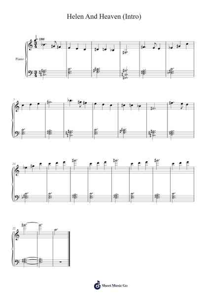 Helen And Heaven (Intro) Sheet Music by Cardiacs-Arr.Olchel