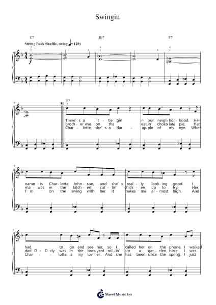 Swingin Sheet Music by John Anderson-Arr.Rhotab