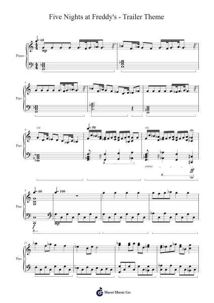 Five Nights at Freddy's - Trailer Theme - Epic Version Sheet Music by Georges Bizet-Arr.Crodre Kipqe