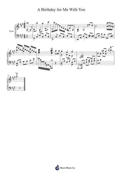A Birthday for Me With You Sheet Music by Misc Traditional-Arr.Consdrow