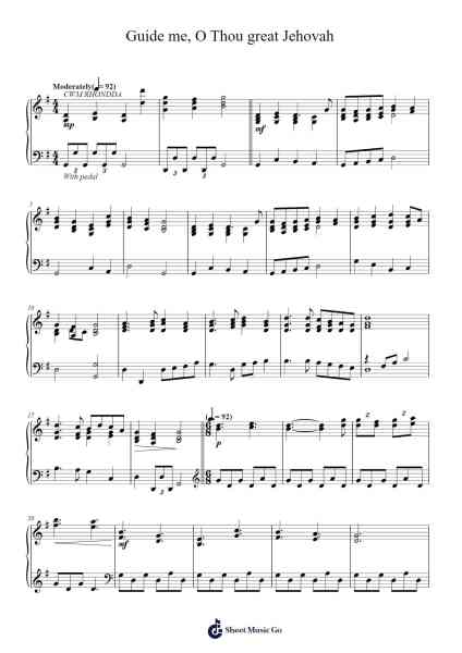 Guide me, O Thou great Jehovah Sheet Music by William Williams/John Hughes-Arr.Griries