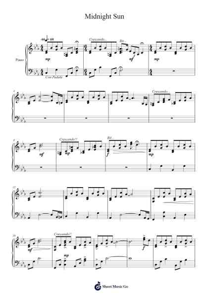 Midnight Sun Sheet Music by Nicholas Little-Arr.Borgcon Keford
