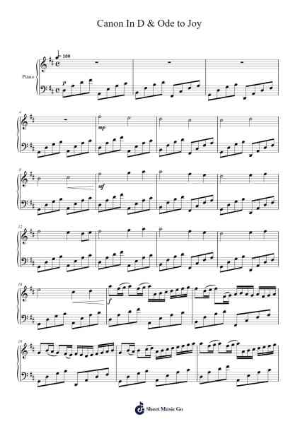 Canon in D, Pachelbel Sheet Music by Ludwig van Beethoven-Arr.Alac Floleigh