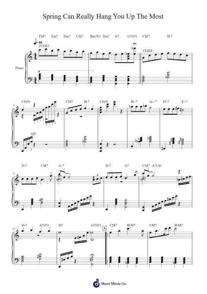 Spring Can Really Hang You Up The Most Sheet Music by Tommy Wolf-Arr.Leighborn