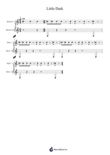 Little Dark Sheet Music by fluteplayer_3001:-)-Arr.Pehall