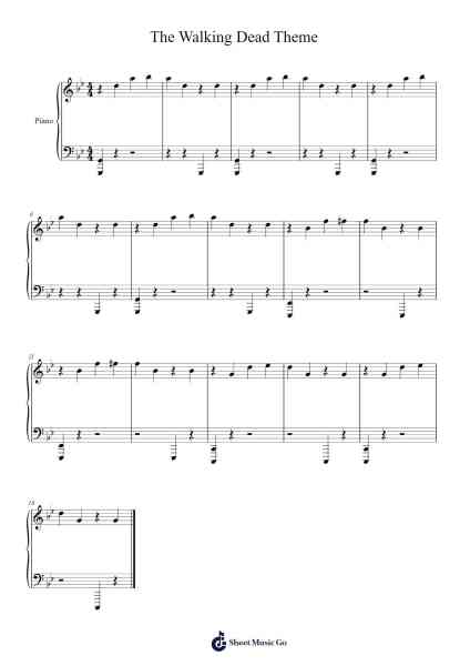 The Walking Dead Theme Sheet Music by Misc Television-Arr.Shirnett