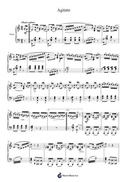 Agitato Sheet Music by Adolf Minot-Arr.Solin