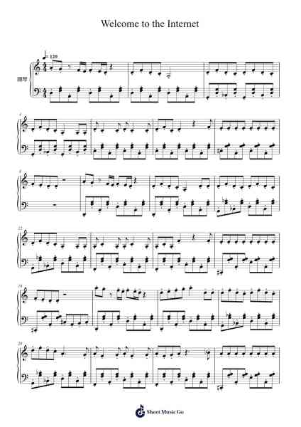 Welcome to the Internet Sheet Music by Bo Burnham-Arr.Bartcent Whitegreve