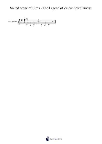 Sound Stone of Birds - The Legend of Zelda: Spirit Tracks Sheet Music by Koji Kondo/Tōru Minegishi/Asuka Ōta/Manaka Tominaga-Arr.Lesdes Sadel