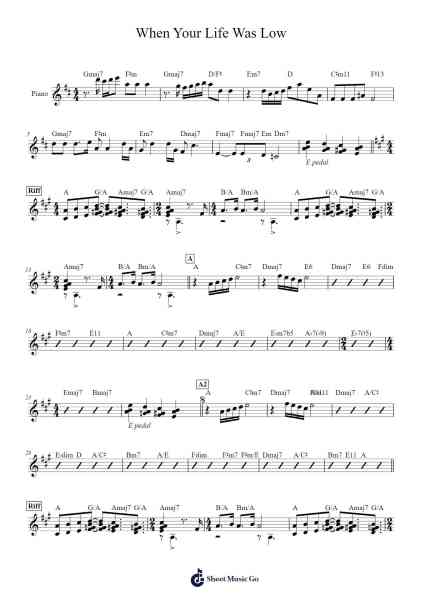 When Your Life Was Low Sheet Music by Bette Midler/Joe Sample-Arr.Vanralph Aunald