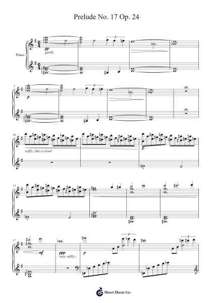 Prelude No. 17 Op. 24 Sheet Music by ...etc...-Arr.Colyork