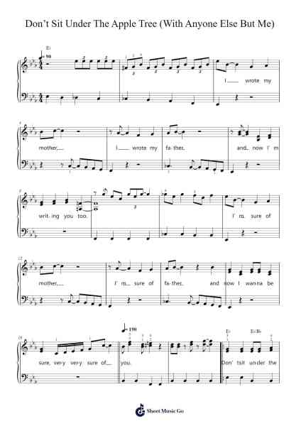 Don't Sit Under The Apple Tree (With Anyone Else But Me) Sheet Music by The Andrews Sisters-Arr.Shirdel