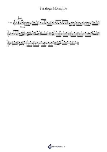 Saratoga Hornpipe Sheet Music by -Arr.Woltier