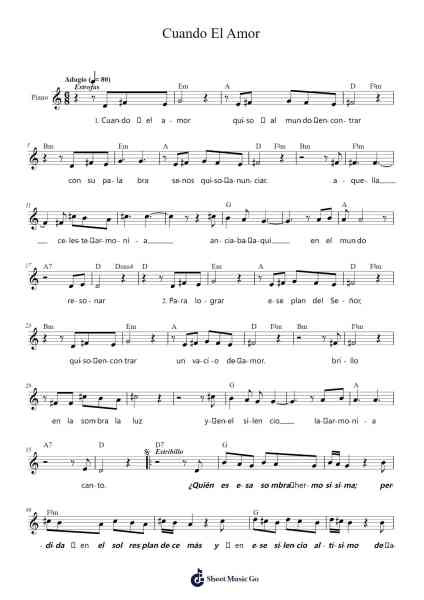 Cuando El Amor Sheet Music by Gen Rosso-Arr.Bunharine Coftroy