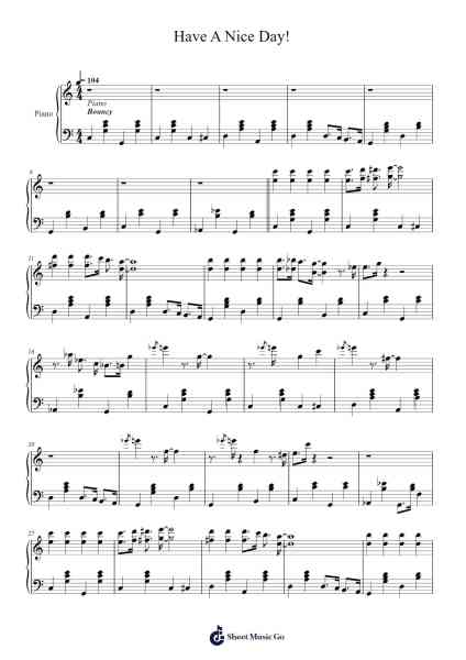 Have A Nice Day! Sheet Music by Stuart Ross-Arr.Huxdia