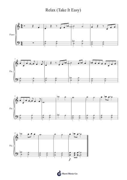 Relax (Take It Easy) Sheet Music by Mika-Arr.Stilwald Mollswift