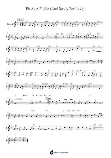Fit As A Fiddle (And Ready For Love) Sheet Music by A. Freed, Al Hoffman, Al Goodhart-Arr.Pearric