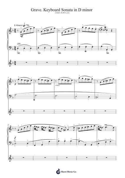 Keyboard Sonata in D Minor, K. 89, L. 211: II. Grave Sheet Music by Domenico Scarlatti-Arr.Wyann Ianli
