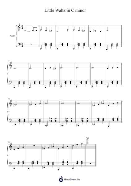 Little Waltz in C Minor Sheet Music by Branclife Broadbian-Arr.Campbriel
