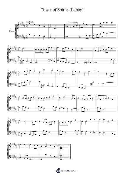 Tower of Spirits (Lobby) Sheet Music by Koji Kondo-Arr.Cashlyle Windnix