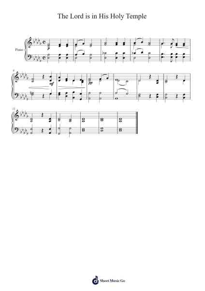 The Lord is in His Holy Temple Sheet Music by George F. Root-Arr.Caescott