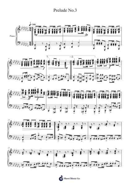 Prelude No.3 Sheet Music by Jakub Kiryła-Arr.Gailma