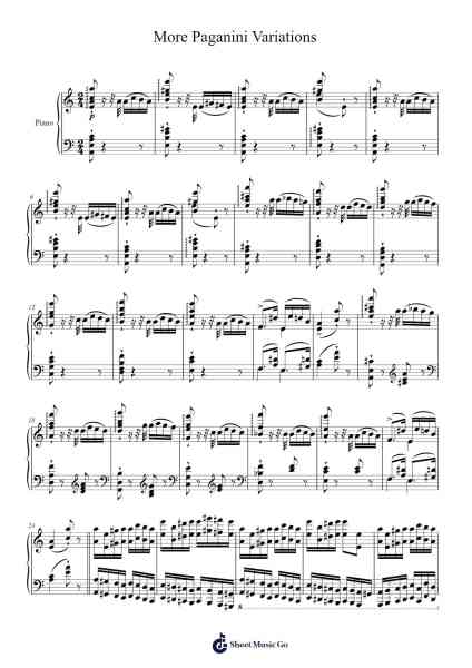 What if Liszt Wrote More Paganini Variations? Sheet Music by Franz Liszt-Arr.Nelbroad Wenpril
