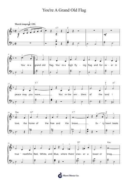 You're A Grand Old Flag Sheet Music by George M. Cohan-Arr.Alickbush