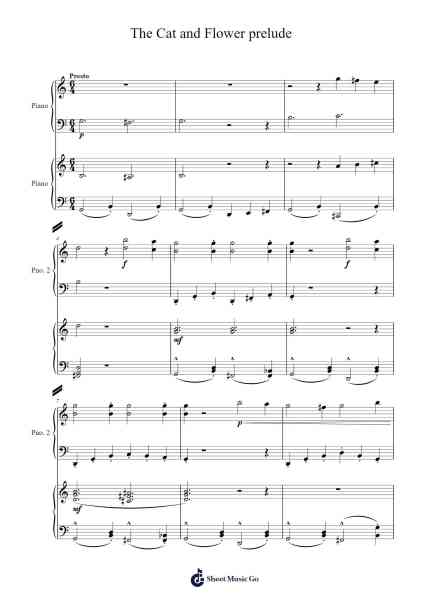 The Cat and Flower prelude 樂譜由 Elroyler Pelon - 編曲 Junechad