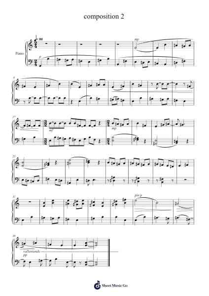 composition 2 Sheet Music by Mary Lyons-Arr.Cofearl