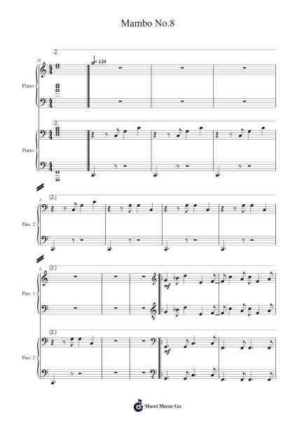 Mambo No.8 Sheet Music by José Dámaso Pérez Prado-Arr.Bushdiah Kenthood