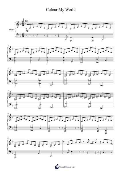Colour My World Sheet Music by Chicago-Arr.Rodve Wardann