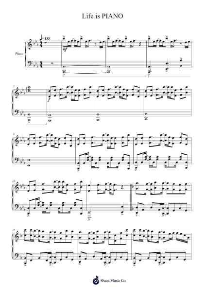 Life is PIANO Sheet Music by Junk-Arr.Maltzster Colcott