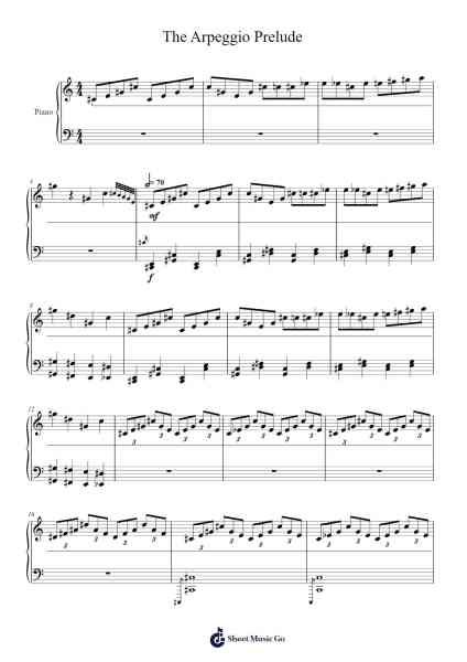 The Arpeggio Prelude Sheet Music by undefined-Arr.Annrhys
