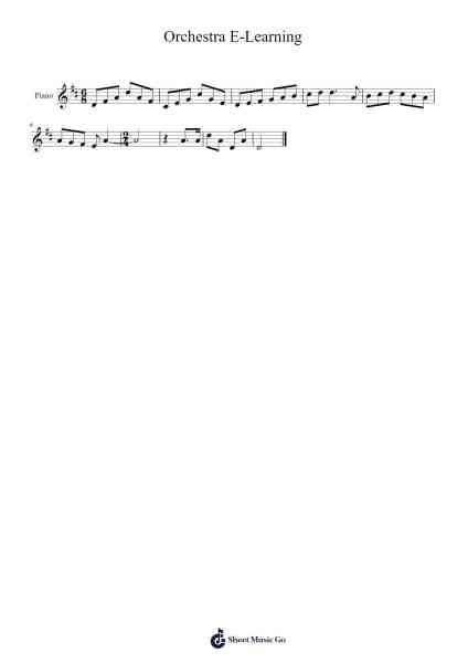 Orchestra E-Learning Sheet Music by Emily Wojt-Arr.Leacoln Galow