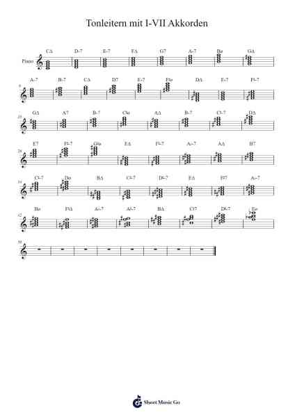 Tonleitern mit I-VII Akkorden Sheet Music by undefined-Arr.Bartrhys Shelcie
