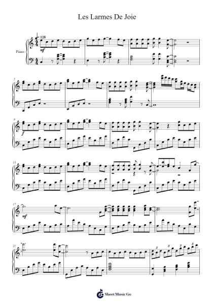 Les Larmes De Joie Sheet Music by tumanhquan629-Arr.Bauzel Zebian
