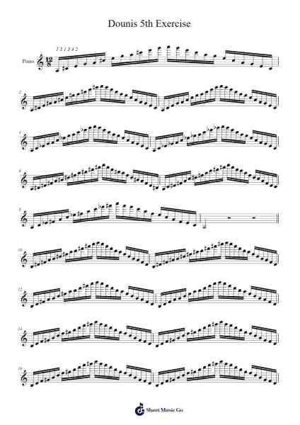 Dounis 5th Exercise Sheet Music by tneophytou22@gmail.com-Arr.Stilhan Dalter
