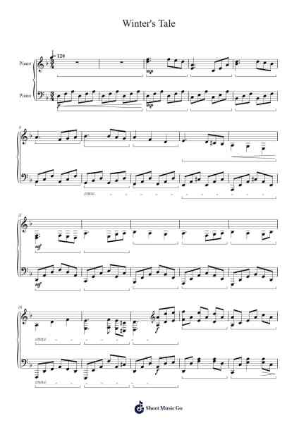 Winter's Tale Sheet Music by Dougclaire Yulevans-Arr.Eglice