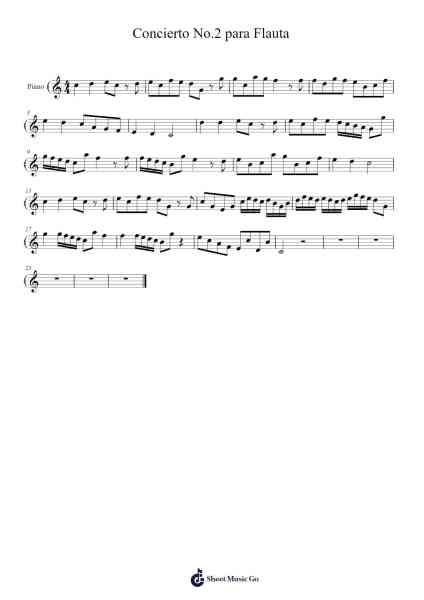 Concierto No.2 para Flauta Sheet Music by John Baston-Arr.Blyxine Cojane