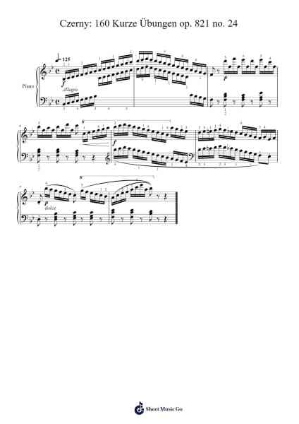160 Kurze Übungen, Op. 821: No. 24 Sheet Music by Carl Czerny-Arr.Tifdike Mupont