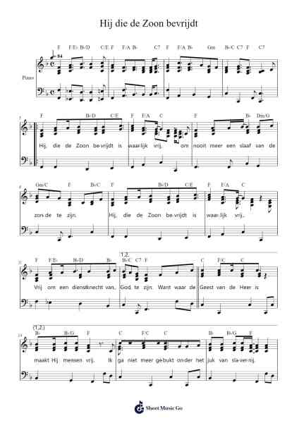 Hij die de Zoon bevrijdt Sheet Music by -Arr.Felgrace