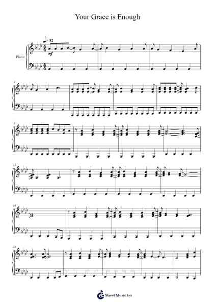 Your Grace is Enough Sheet Music by Matt Maher-Arr.Jobnold