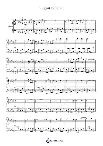 Elegant Entrance Sheet Music by Toby Fox-Arr.Bonrian Vanqe