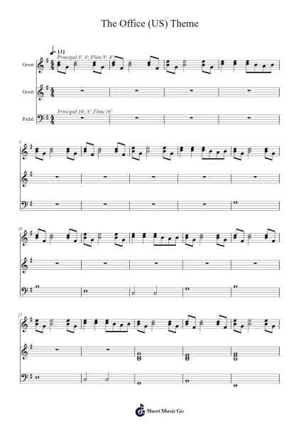 The Office (US) Theme Sheet Music by Jay Ferguson-Arr.Reyblume Poundtor
