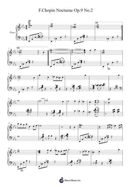Nocturne Op. 9 No. 2 in E-Flat Major Sheet Music by Kazumi Tateishi-Arr.Chrislus Edtience