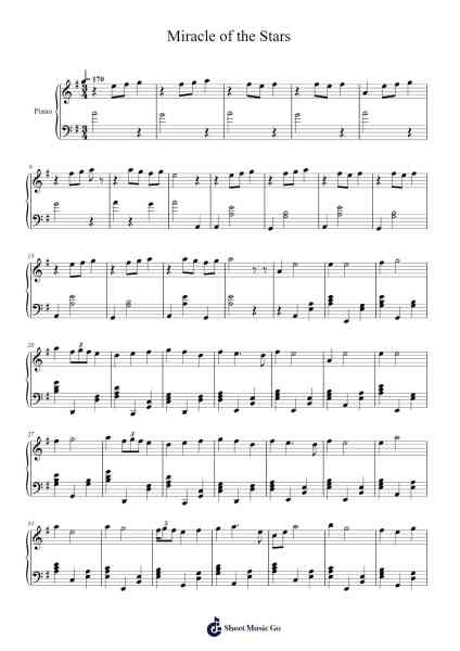 Miracle of the Stars Sheet Music by Annie Kano-Arr.Charalph